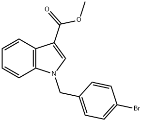 1H-INDOLE-3-CARBOXYLIC ACID, 1-[(4-BROMOPHENYL)METHYL]-, METHYL ESTER 结构式