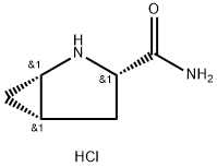 (1S,3S,5S)-2-Azabicyclo[3.1.0]hexane-3-carboxamide hydrochloride Struktur