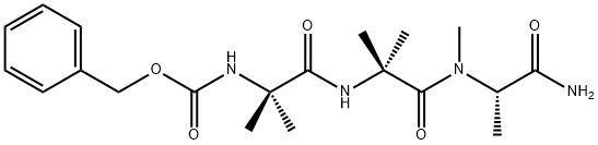 benzyloxycarbonyl alpha-aminoisobutyryl-alpha-aminoisobutyryl-N-methylalaninamide 结构式