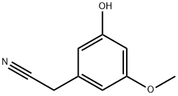 Benzeneacetonitrile, 3-hydroxy-5-methoxy- (9CI),709043-30-1,结构式