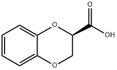 (R)-1,4-ベンゾジオキサン-2-カルボン酸 化学構造式