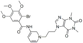 N-[1-[3-(1,3-dimethyl-2,6-dioxo-purin-7-yl)propyl]pyridin-5-yl]-3,4,5- trimethoxy-benzamide bromide,70919-94-7,结构式