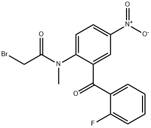 2-bromo-N-[2-(2-fluorobenzoyl)-4-nitrophenyl]-N-methylacetamide,70931-08-7,结构式