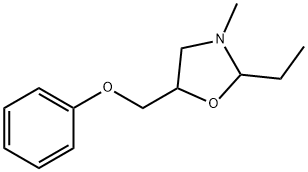 Oxazolidine, 2-ethyl-3-methyl-5-(phenoxymethyl)- (9CI) Structure