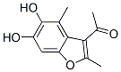 Ethanone, 1-(5,6-dihydroxy-2,4-dimethyl-3-benzofuranyl)- (9CI) Struktur