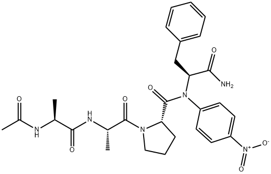 AC-ALA-ALA-PRO-PHE-PNA, 70967-94-1, 结构式