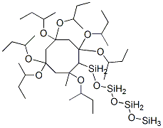 2-Methyl-2,4,4,6,6,8,8-heptakis(1-methylpropoxy)cyclooctanetetrasiloxane 结构式