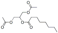 2-(acetoxy)-1-[(acetoxy)methyl]ethyl octanoate Struktur