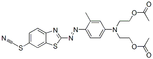 2-[[4-[bis[2-(acetyloxy)ethyl]amino]-2-methylphenyl]azo]benzothiazol-6-yl thiocyanate|2-[[4-[双[2-(乙酰氧基)乙基]氨基]-2-甲基苯基]偶氮]-6-苯并噻唑基硫氰酸酯