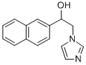 rac-(R*)-2-(1H-イミダゾール-1-イル)-1-(2-ナフチル)エタノール 化学構造式