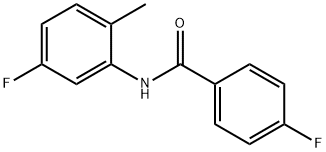 4-氟-N-(5-氟-2-甲基苯)苯甲酰胺 结构式