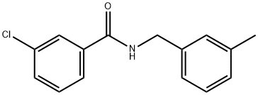 3-氯-N-(3-甲基苄基)苯甲酰胺 结构式