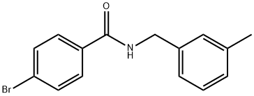 4-溴-N-(3-甲基苄基)苯甲酰胺 结构式