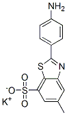 2-(4-Aminophenyl)-5-methyl-7-benzothiazolesulfonic acid potassium salt 结构式