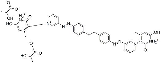 5',5'''-[ethylenebis(p-phenyleneazo)]bis[1',2'-dihydro-6'-hydroxy-4'-methyl-2'-oxo-1,3'-bipyridinium] dilactate Structure