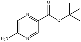 Pyrazinecarboxylic acid, 5-amino-, 1,1-dimethylethyl ester (9CI) 结构式