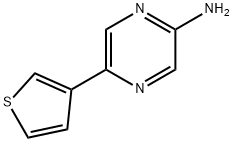5-(噻吩-3-基)吡嗪-2-胺, 710323-21-0, 结构式
