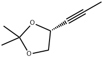 1,3-Dioxolane, 2,2-dimethyl-4-(1-propynyl)-, (4R)- (9CI) 化学構造式