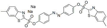 disodium 2,2'-(azodi-p-phenylene)bis[6-methylbenzothiazolesulphonate] 化学構造式