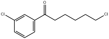 6-クロロ-1-(3-クロロフェニル)-1-オキソヘキサン 化学構造式