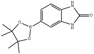 2-オキソ-2,3-ジヒドロ-1H-ベンゾイミダゾール-5-ボロン酸ピナコールエステル 化学構造式
