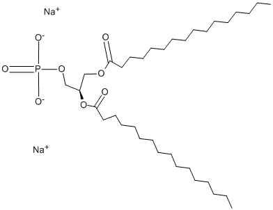 1,2-二软脂酰基-SN-甘油基-3-膦钠盐 结构式