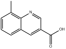 8-METHYL-QUINOLINE-3-CARBOXYLIC ACID 化学構造式