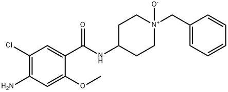 N-(1'-benzyl-4'-piperidyl-N-oxide)-4-amino-5-chloro-2-methoxybenzamide 化学構造式