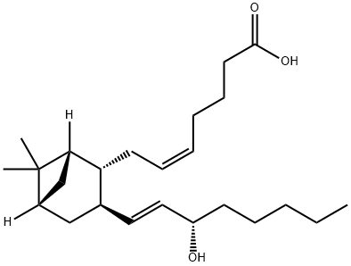(5Z)-7-[(1S,1β,5β)-3β-[(3S,1E)-3-ヒドロキシ-1-オクテン-1-イル]-6,6-ジメチルビシクロ[3.1.1]ヘプタン-2α-イル]-5-ヘプテン酸 化学構造式