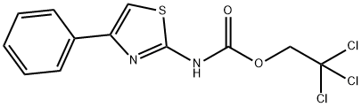 (4-フェニルチアゾール-2-イル)カルバミン酸2,2,2-トリクロロエチル 化学構造式