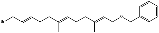 (E,E,E)-[(12-BroMo-3,7,11-triMethyl-2,6,10-dodecatrienyl)oxy]Methyl]benzene, 71135-56-3, 结构式