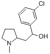 alpha-(3-Chlorophenyl)-1-methyl-2-pyrrolidineethanol 结构式