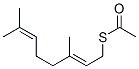 Thioacetic acid S-[(E)-3,7-dimethyl-2,6-octadienyl] ester,71173-67-6,结构式
