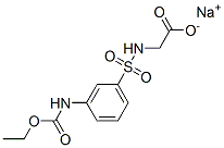 N-[[3-[(Ethoxycarbonyl)amino]phenyl]sulfonyl]glycine sodium salt Structure