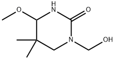 Tetrahydro-1-(hydroxymethyl)-4-methoxy-5,5-dimethyl-2(1H)-pyrimidinone Structure