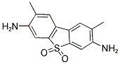 3,7-ジアミノ-2,8-ジメチルジベンゾチオフェンスルホン 化学構造式