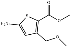 2-Thiophenecarboxylicacid,5-amino-3-(methoxymethyl)-,methylester(9CI) Struktur