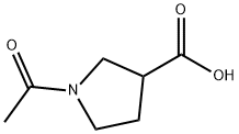 1-乙酰基-3-吡咯烷甲酸 结构式