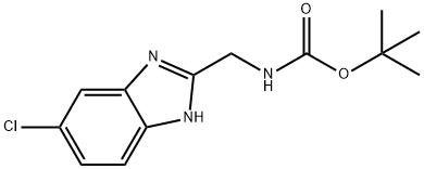 (6-Chloro-1H-benzoimidazol-2-ylmethyl)-carbamic acid tert-butyl ester Struktur