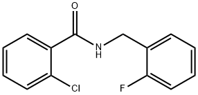 2-氯-N-(2-氟苄基)苯甲酰胺,712301-15-0,结构式