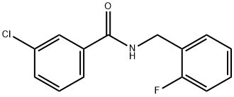 3-Chloro-N-(2-fluorobenzyl)benzaMide, 97% Structure