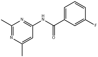 Benzamide, N-(2,6-dimethyl-4-pyrimidinyl)-3-fluoro- (9CI) Structure