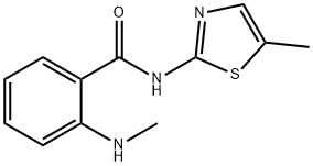 Benzamide, 2-(methylamino)-N-(5-methyl-2-thiazolyl)- (9CI) Structure