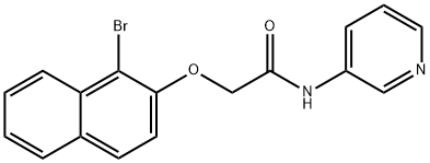 2-[(1-Bromo-2-naphthalenyl)oxy]-N-3-pyridinyl-acetamide Structure