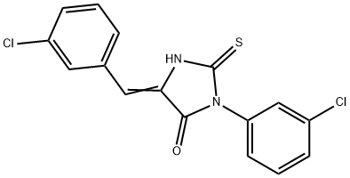 4-Imidazolidinone, 3-(3-chlorophenyl)-5-((3-chlorophenyl)methylene)-2- thioxo-,71240-09-0,结构式