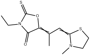 3-ethyl-5-[1-methyl-2-(3-methyl-2-thiazolidin-2-ylidene)ethylidene]-2-thioxooxazolidin-4-one|