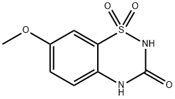 7-甲氧基-2H-苯并[E][1,2,4]噻二嗪-3(4H)-酮1,1-二氧化物 结构式