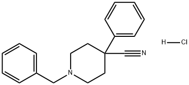 1-Benzyl-4-cyano-4-phenylpiperidine hydrochloride Structure