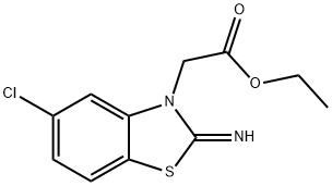 5-Chloro-2,3-dihydro-2-imino-3-benzothiazoleacetic acid ethyl ester,71266-15-4,结构式
