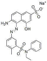 6-氨基-5-[[3-[(乙苯氨基)磺酰]-4-甲苯基]偶氮]-4-羟基-2-萘磺酸钠,71278-42-7,结构式